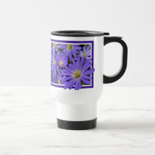Blue Flowers Mok Travel Cup Blue Daisies Cup