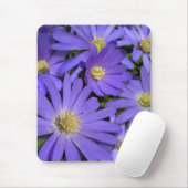 Blue Flowers Mousepad Paars/Blue Decor Gifts Muismat (Met muis)