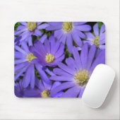 Blue Flowers Mousepad Paars/Blue Decor Gifts Muismat (Met muis)