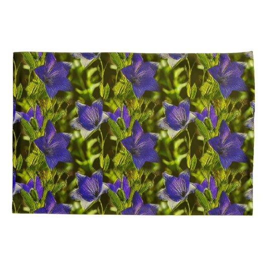 Blue Flowers Natuur Art Pattern Kussensloop (Achterkant)