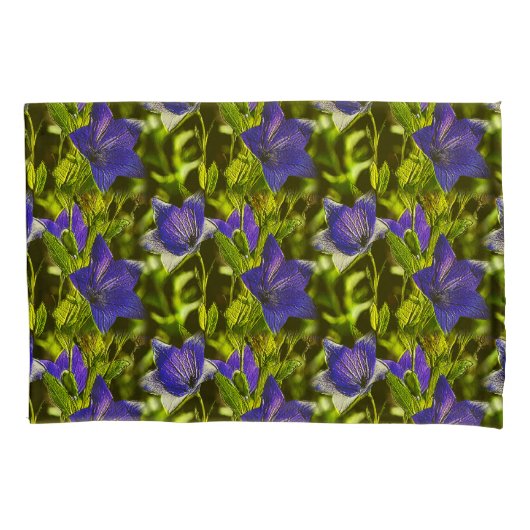 Blue Flowers Natuur Art Pattern Kussensloop (Voorkant)
