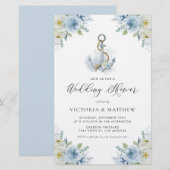 Blue Flowers Nautical Wedding Shower (Voorkant / Achterkant)