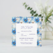 Blue Flowers Patroon (Staand voorkant)