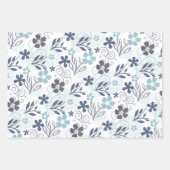 Blue Flowers Patroon Inpakpapier Vel (Voorkant 2)