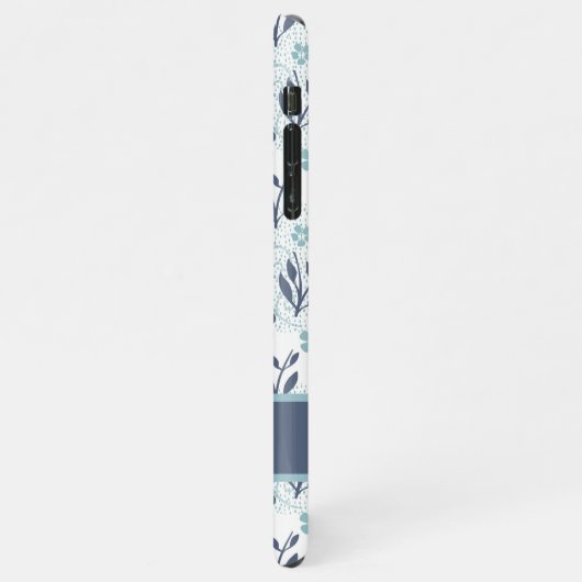 Blue Flowers Patroon iPhone Hoesje (Linkerkant)