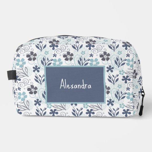 Blue Flowers Patroon Toilettasje (Voorkant)