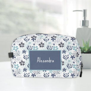 Blue Flowers Patroon Toilettasje