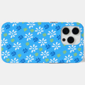Blue Flowers Pattern iPhone 15 Pro Max Hoesje (Achterkant (horizontaal))