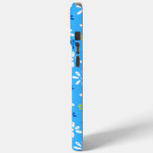 Blue Flowers Pattern iPhone 15 Pro Max Hoesje (Achterkant / Links)