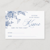 Blue Flowers raden hoeveel kussen spel Kaart Visitekaartje (Voorkant)