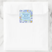 Blue Flowers Retirement Party voor Label (Tas)