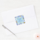 Blue Flowers Retirement Party voor Label (Envelop)