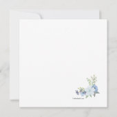Blue Flowers Square uitnodiging (Achterkant)