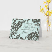 Blue Flowers Tante Happy Moederdag Kaart (Gele Bloem)