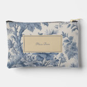 Blue Flowers Toile de Jouy jouw naam Etui (Achterkant)