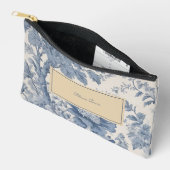 Blue Flowers Toile de Jouy jouw naam Etui (Open)
