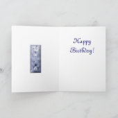 Blue Flowers Verjaardag Kaart (Binnen)