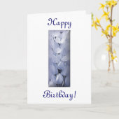 Blue Flowers Verjaardag Kaart (Gele Bloem)