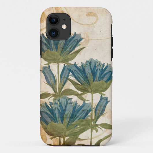 Blue Flowers Vintage Wedding Case-Mate iPhone Case (Achterkant)