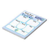 Blue Flowers Weekly Planner Notitieblok (Linkerzijde)