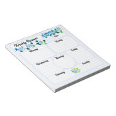 Blue Flowers Weekly Planner Notitieblok (Schuin)