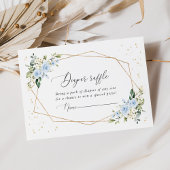 Blue Flowers, White Flowers, Boho, Diaper Raffle Informatiekaartje