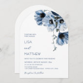 Blue Flowers White Kaart (Voorkant / Achterkant)