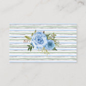 Blue Flowers Wine Raffle Ticket Vrijgezellenfeest (Achterkant)