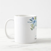 Blue Flowers Womans 100th Birthday Party Cadeau Koffiemok (Links)