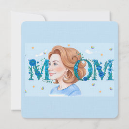 Blue Flowery Mom