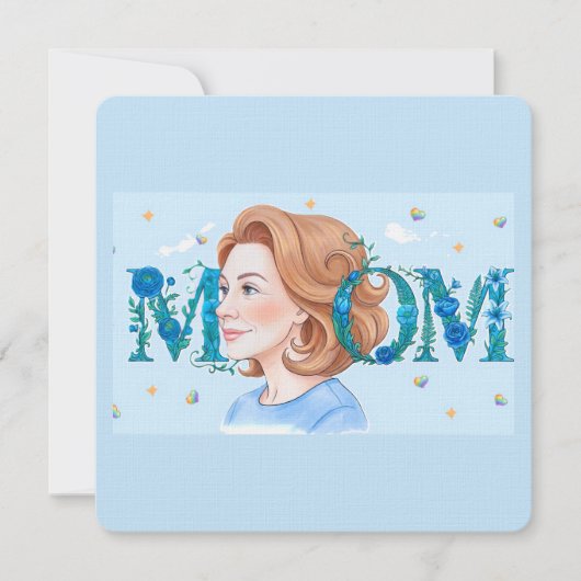 Blue Flowery Mom (Voorkant)