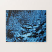 Blue Flowing Brook Abstracte Fantasy Art Legpuzzel (Horizontaal)