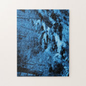 Blue Flowing Brook Abstracte Fantasy Art Legpuzzel (Verticaal)