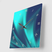 Blue Flush Vierkante Klok (Hoek)