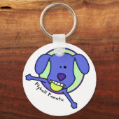 Blue Flyball Fanatic Sleutelhanger (Voorkant)