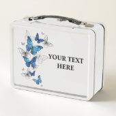 Blue Flying Butterflies Morpho (Achterkant)