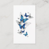 Blue Flying Butterflies Morpho Advieskaart (Voorkant)