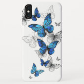 Blue Flying Butterflies Morpho Case-Mate iPhone Case (Achterkant)