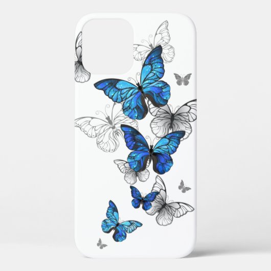 Blue Flying Butterflies Morpho Case-Mate iPhone Case (Achterkant)