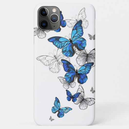 Blue Flying Butterflies Morpho Case-Mate iPhone Case (Achterkant)