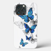 Blue Flying Butterflies Morpho Case-Mate iPhone Case (Achterkant)