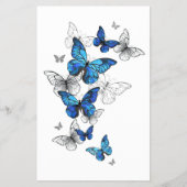 Blue Flying Butterflies Morpho Flyer (Voorkant)
