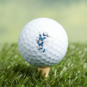 Blue Flying Butterflies Morpho Golfballen (Insitu Shirt)