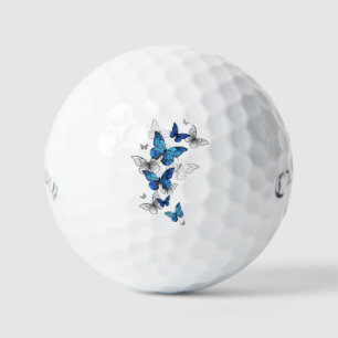 Blue Flying Butterflies Morpho Golfballen