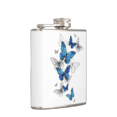 Blue Flying Butterflies Morpho Heupfles (Rechts)