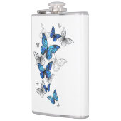 Blue Flying Butterflies Morpho Heupfles (Links)