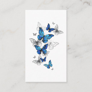 Blue Flying Butterflies Morpho Informatiekaartje