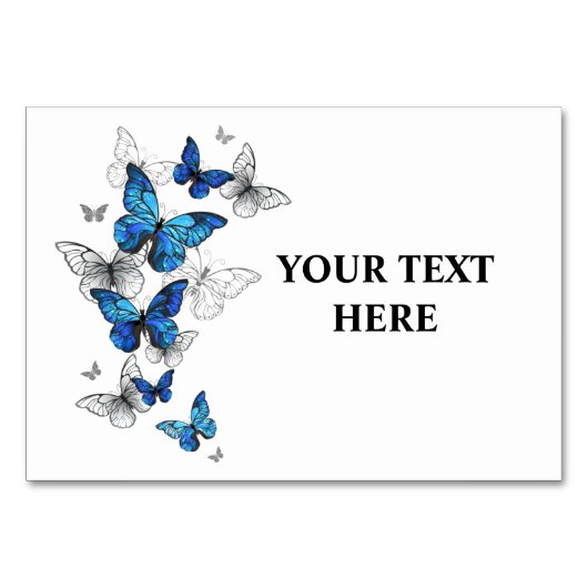 Blue Flying Butterflies Morpho Kaart (Voorkant)