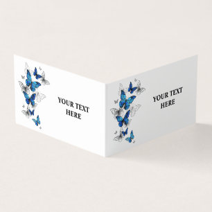 Blue Flying Butterflies Morpho Kaart