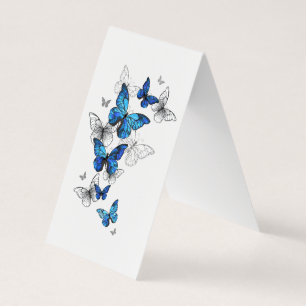 Blue Flying Butterflies Morpho Kaart